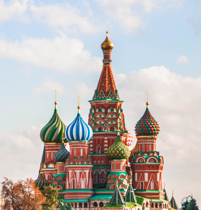 Saint Basil's cathedral in red square, Moscow